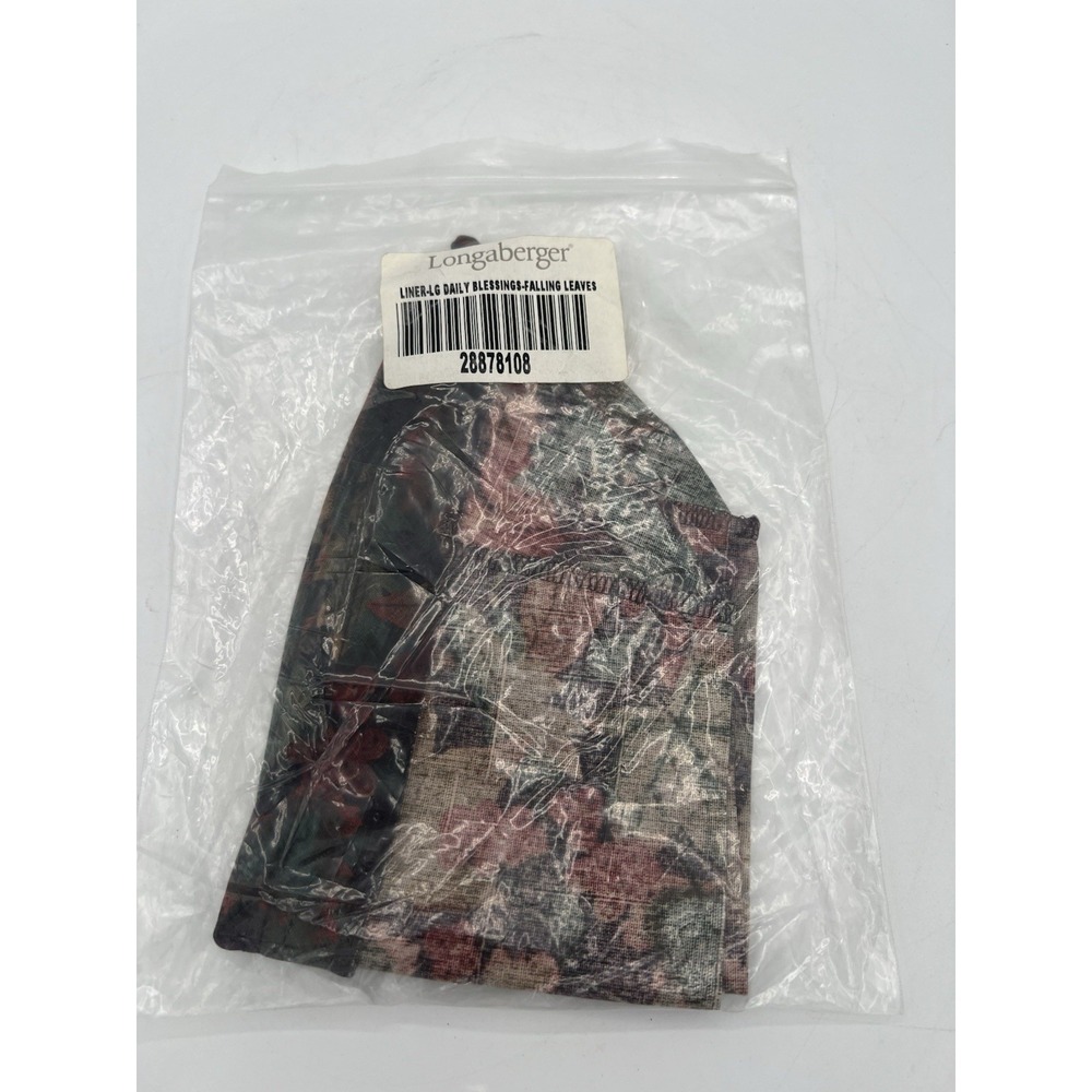 Longaberger Large DAILY BLESSINGS Basket Liner FALLING LEAVES NIP 28878108